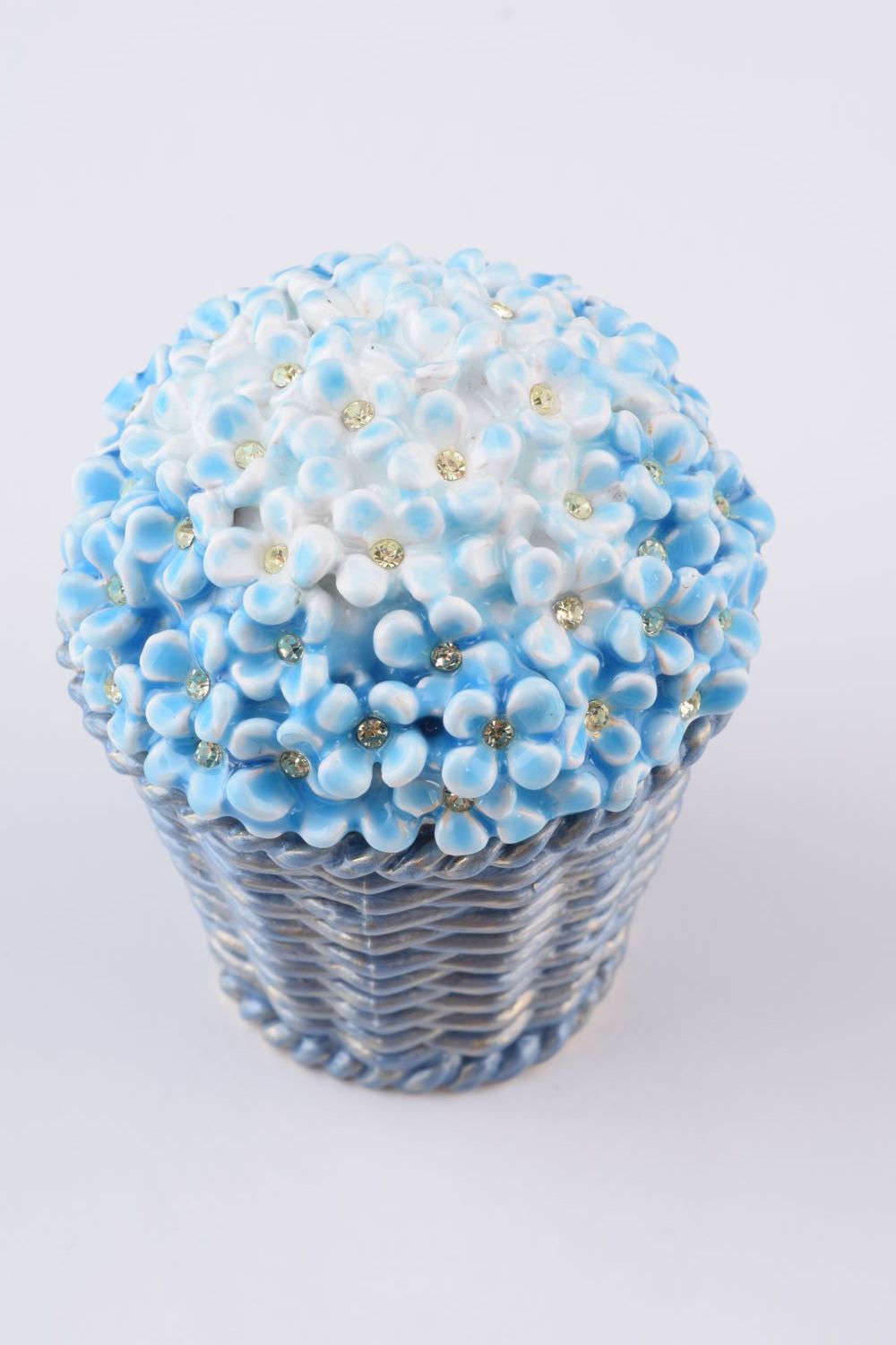 Keren Kopal Blue Flowers in Basket