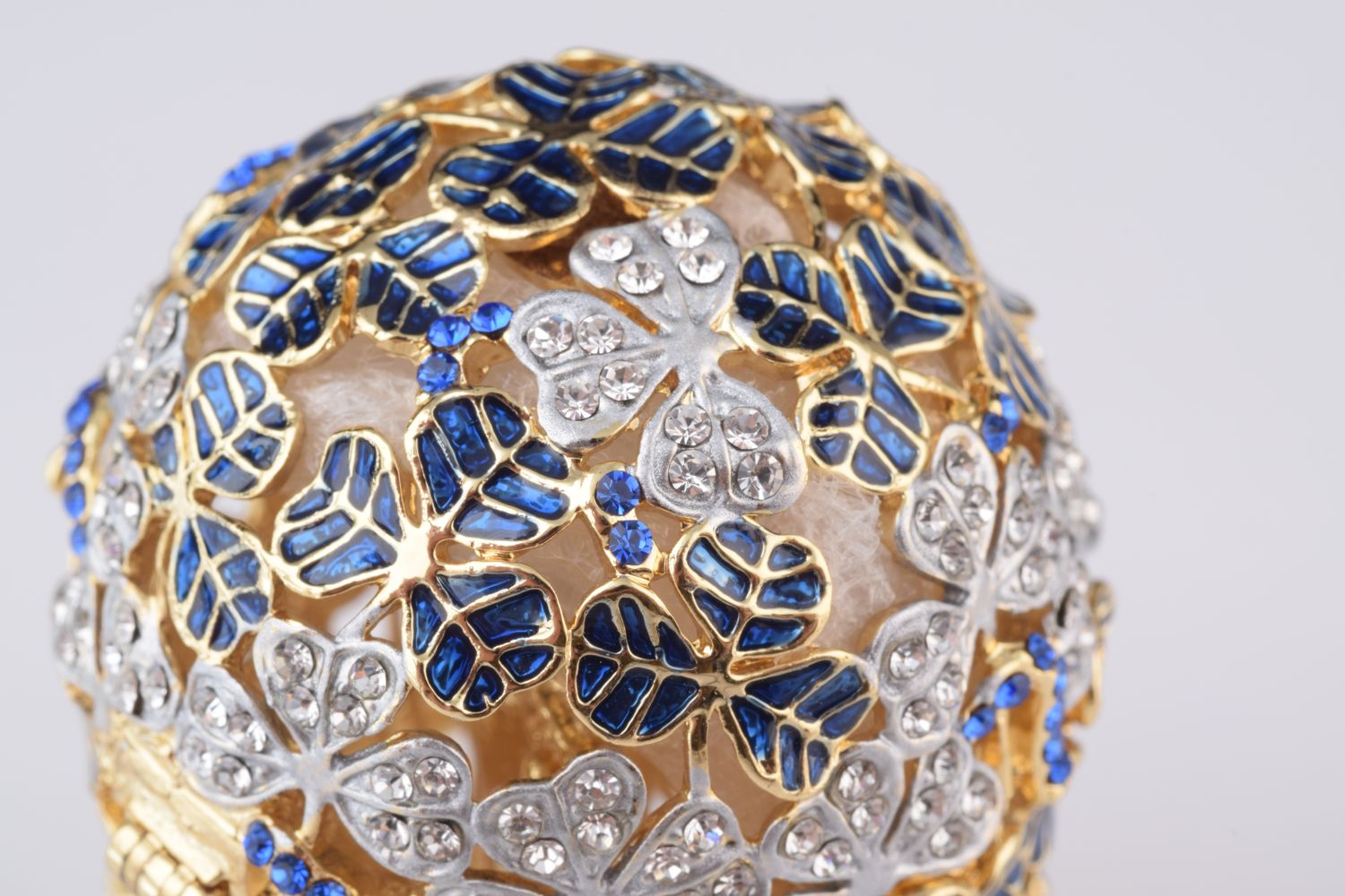 Keren Kopal Blue Faberge Egg with Car Inside