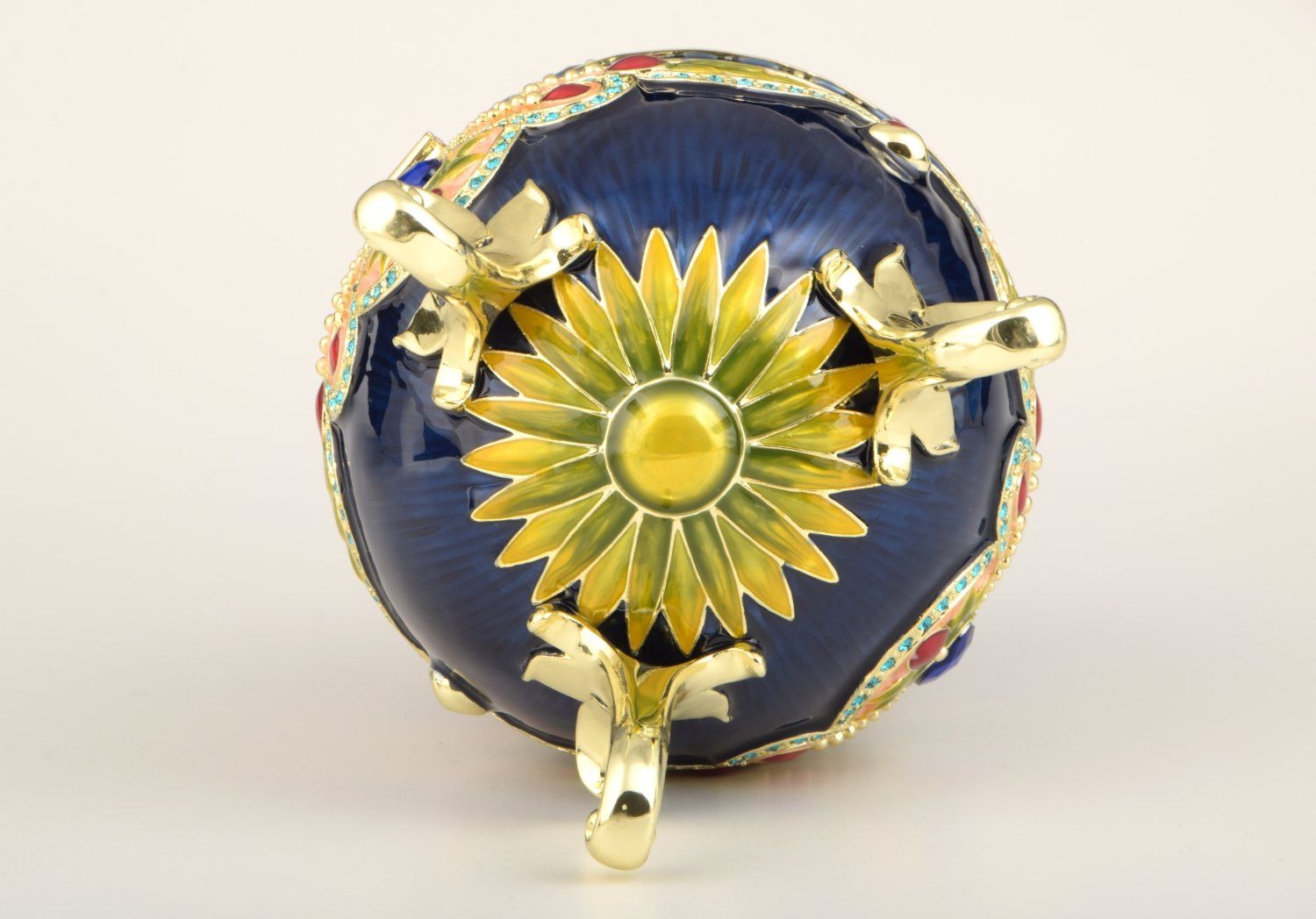 Blue Colorful Russian Egg Music Box Keren Kopal