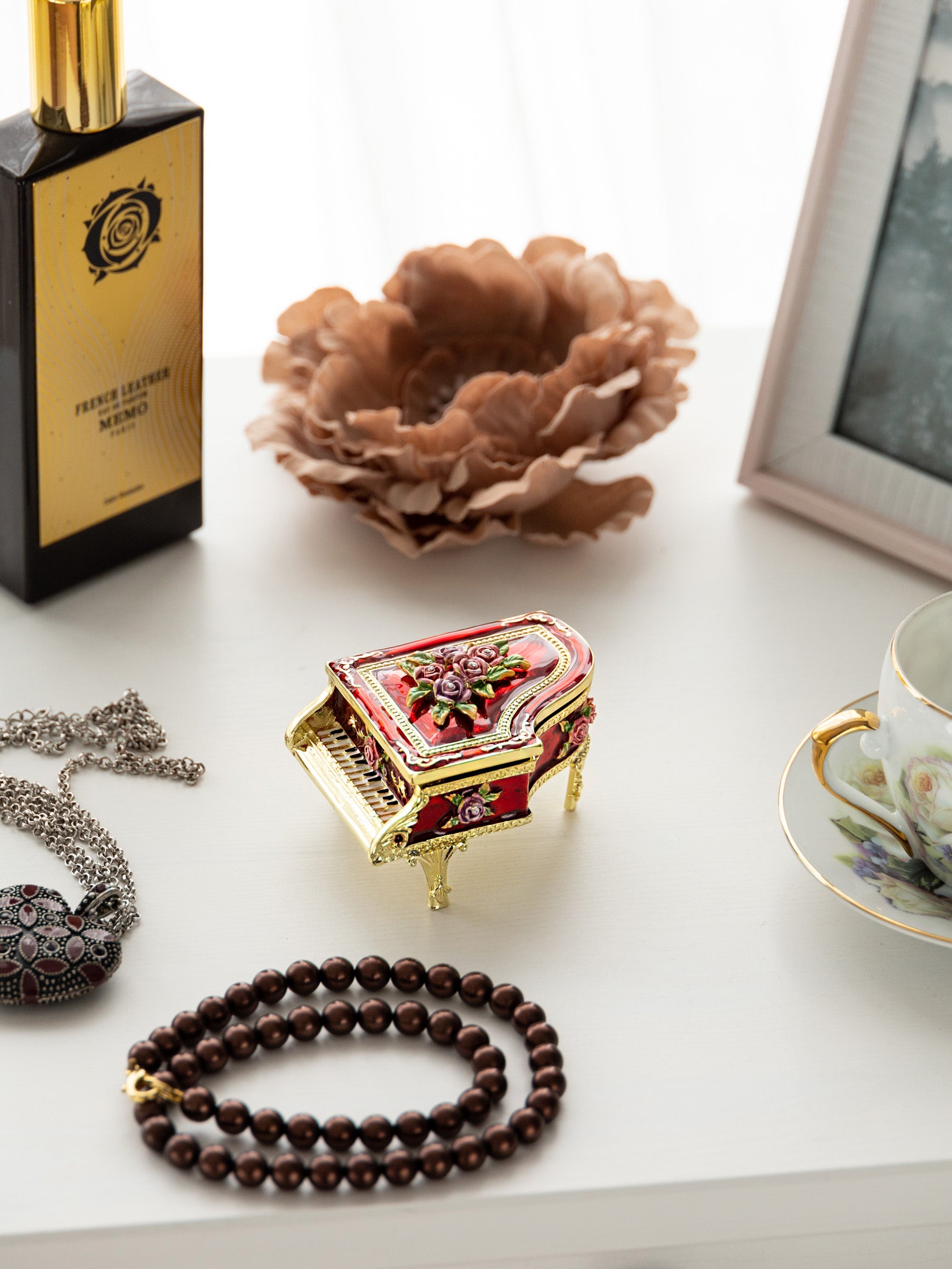 Keren Kopal Red Piano Trinket Box