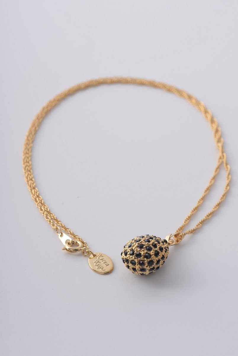 Keren Kopal Golden Black Egg Pendant Necklace