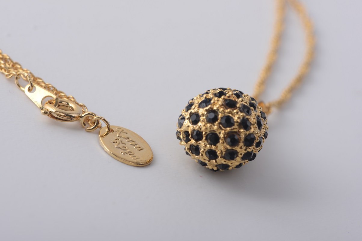 Keren Kopal Golden Black Egg Pendant Necklace