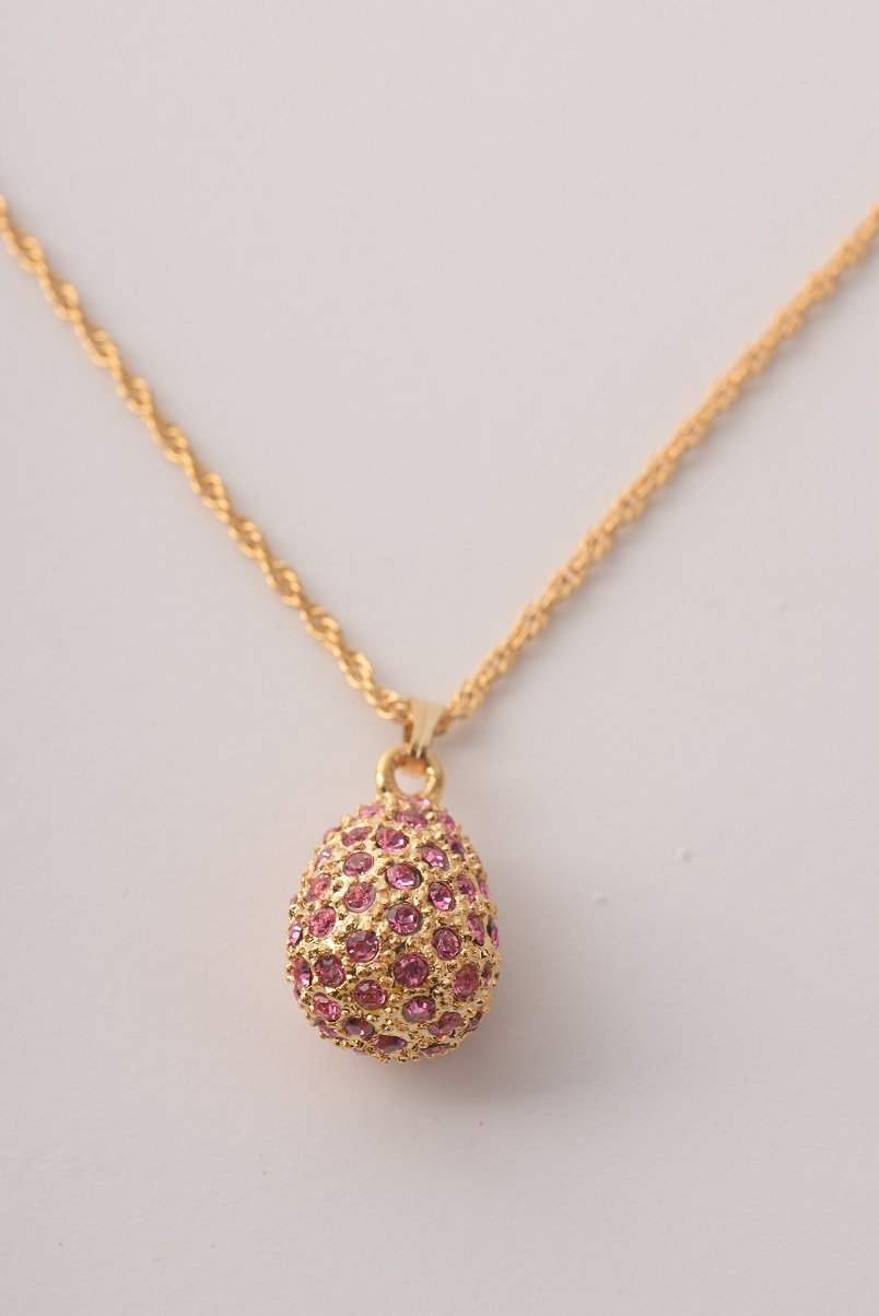 Keren Kopal Golden Pink Egg Pendant Necklace