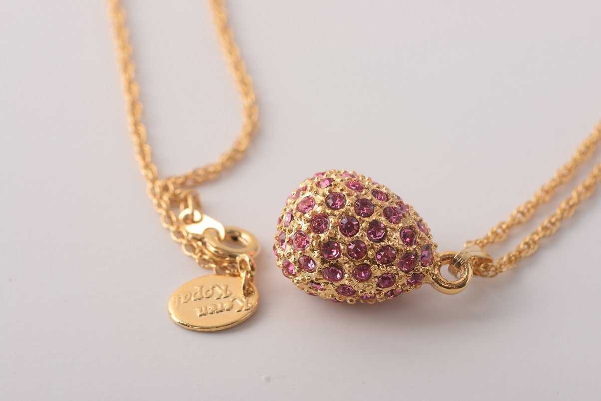 Keren Kopal Golden Pink Egg Pendant Necklace