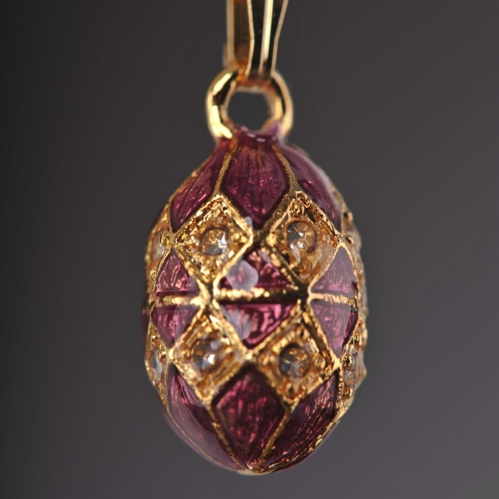 Keren Kopal Magenta & Gold Egg Pendant Necklace