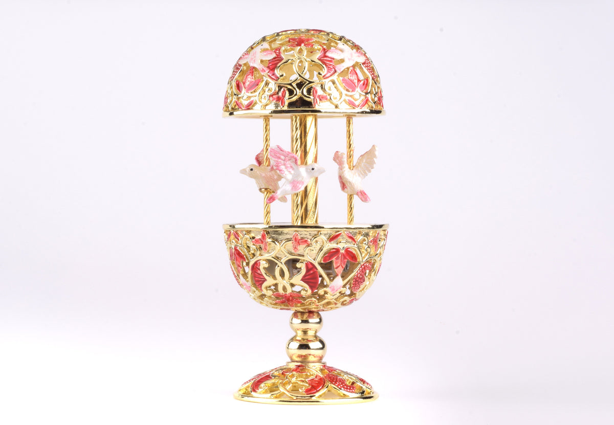 Keren Kopal Red Faberge Egg with Doves