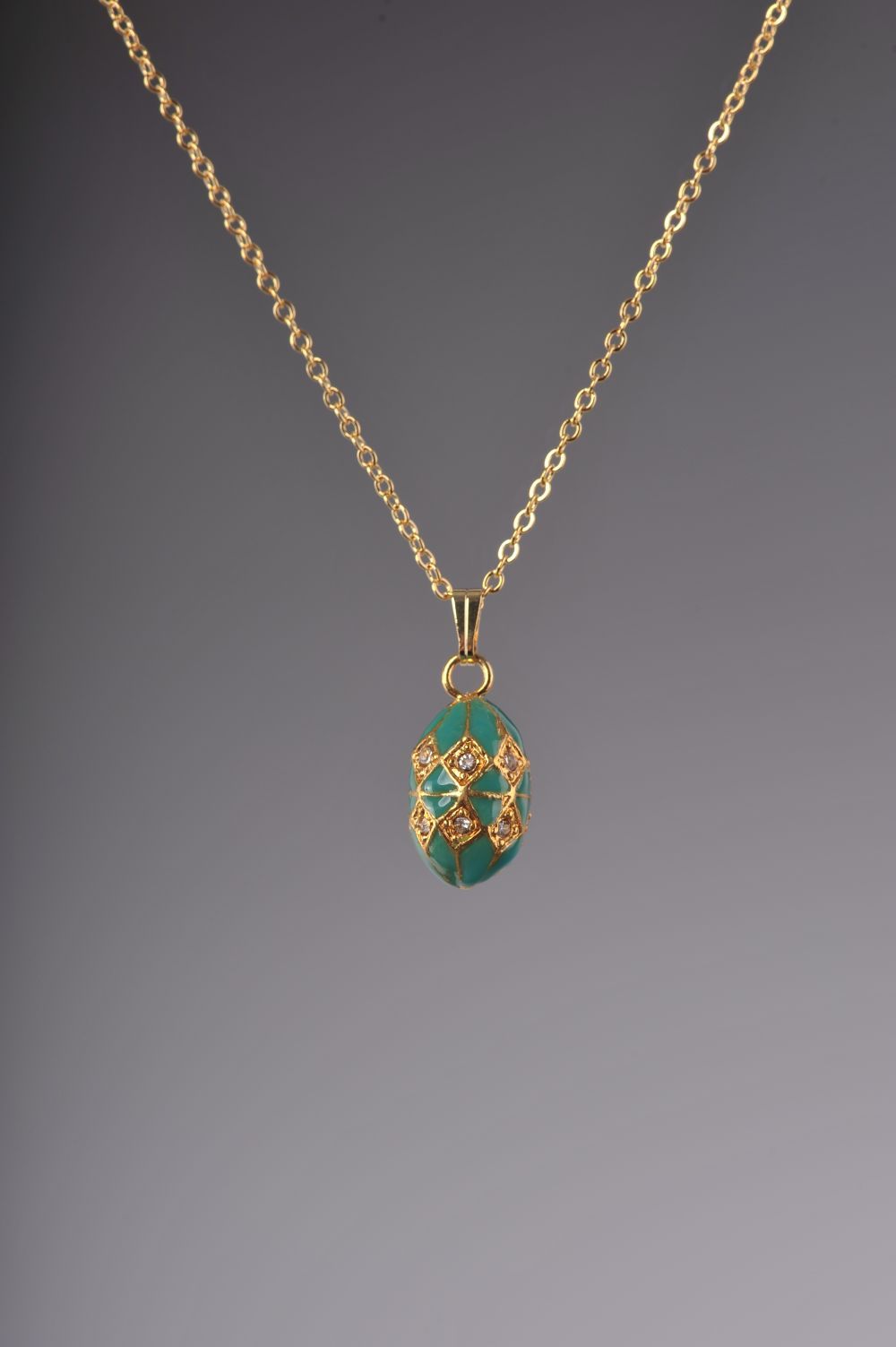 Keren Kopal Turquoise & Gold Egg Pendant Necklace