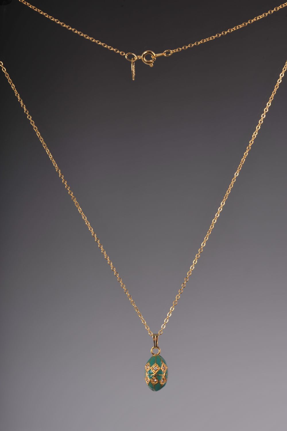 Keren Kopal Turquoise & Gold Egg Pendant Necklace