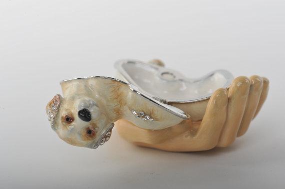 Keren Kopal Zodiac Dog Laying on Hand