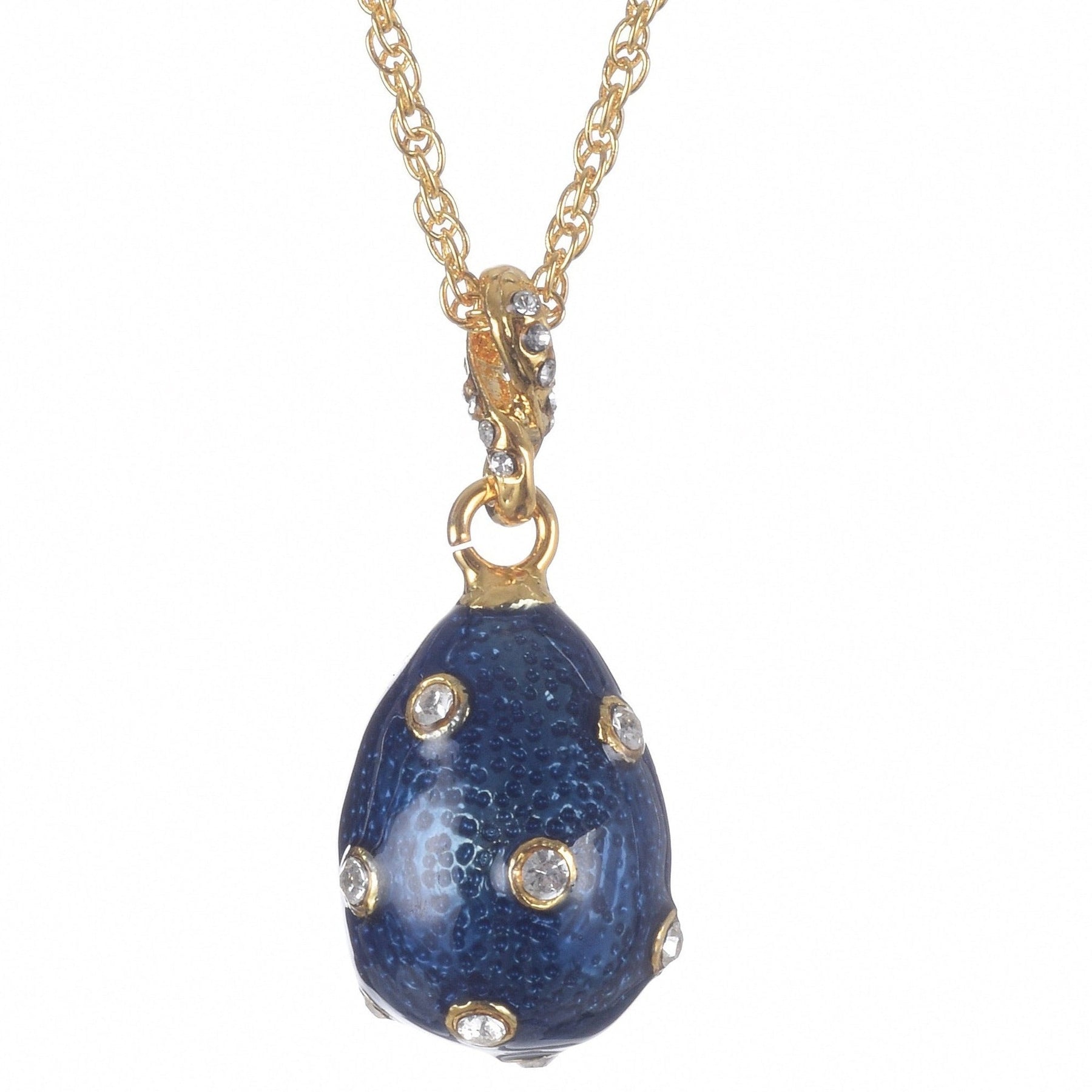 Blue Egg Pendant Gold Necklace jewelry Keren Kopal