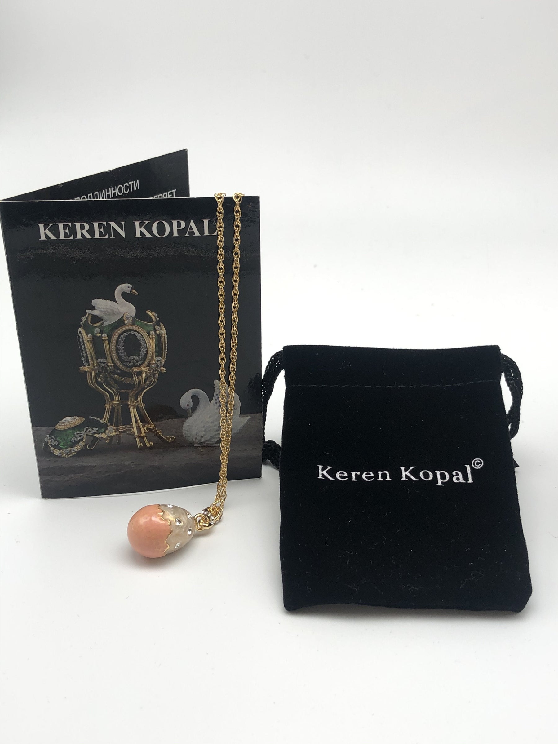 Keren Kopal Pink Egg Pendant Necklace