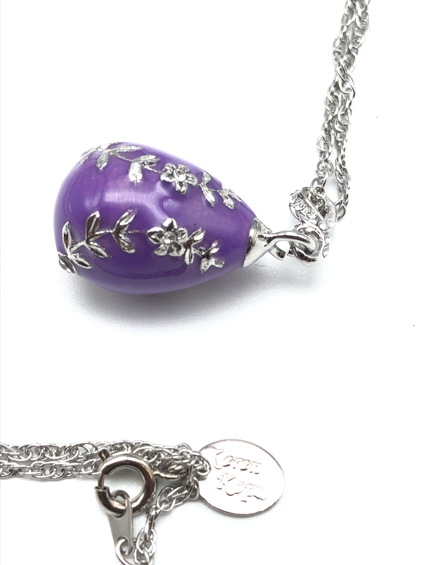 Keren Kopal Purple Egg Pendant Necklace