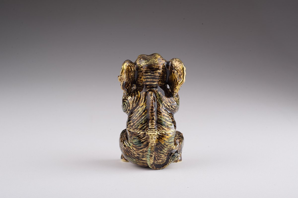 Brown Elephant trinket box Keren Kopal