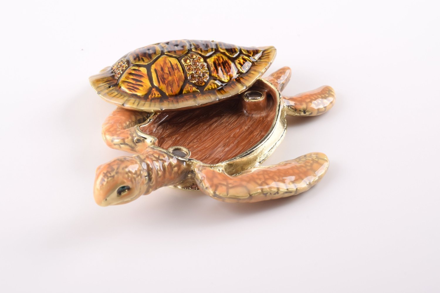 Brown Sea Turtle trinket box Keren Kopal