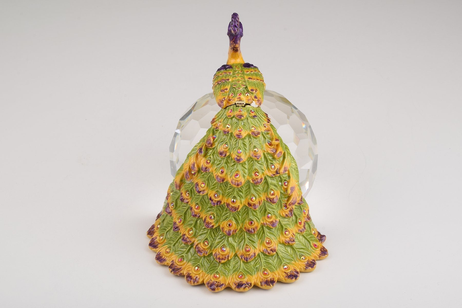 Keren Kopal Colorful Peacock on Crystal Ball trinket box 164.00