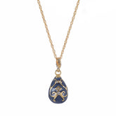 Keren Kopal Blue & Gold Egg Pendant Necklace
