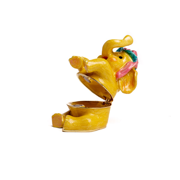 Sitting  Yellow Elephant