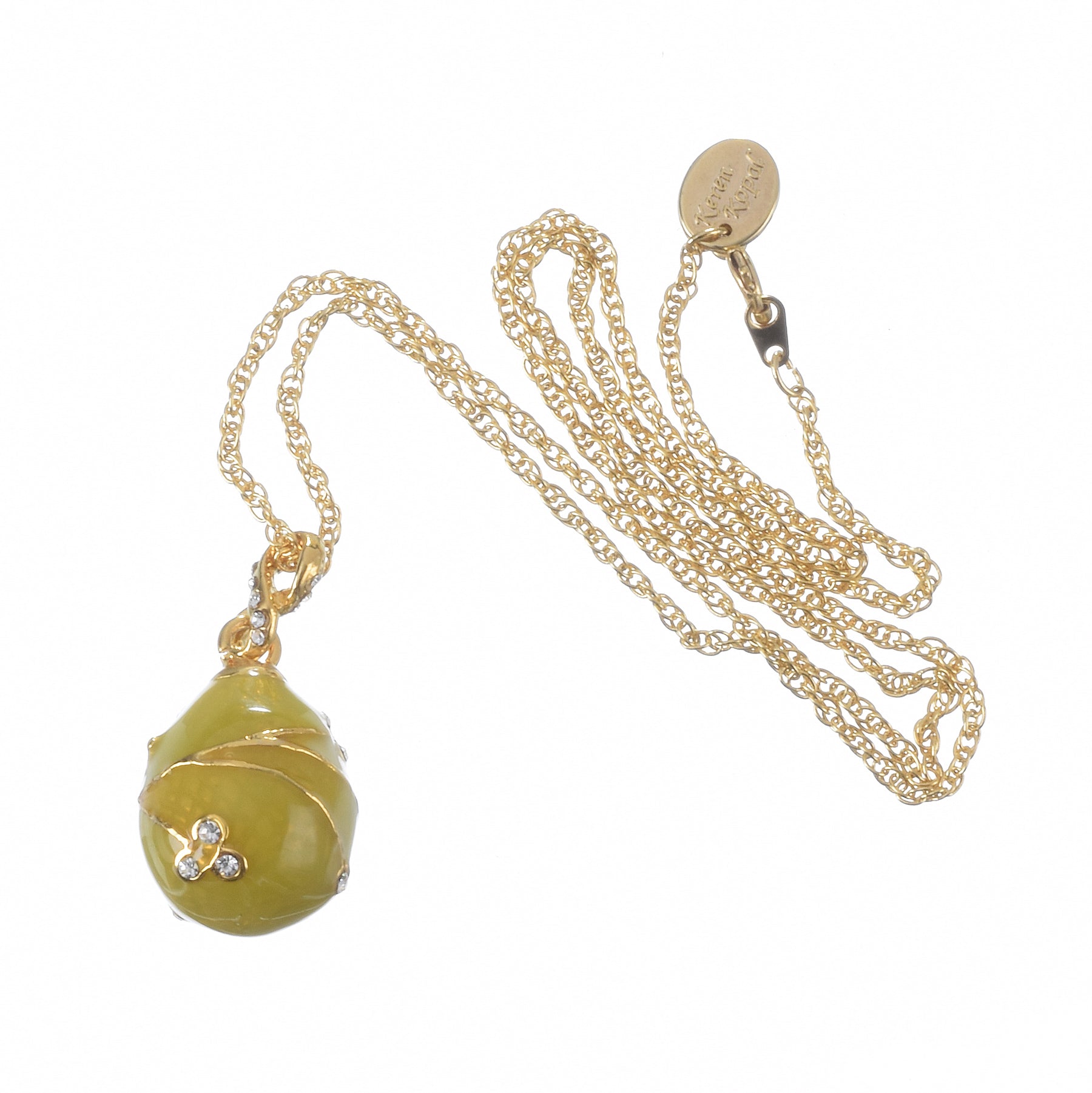 Keren Kopal Yellow Egg Pendant Gold Necklace
