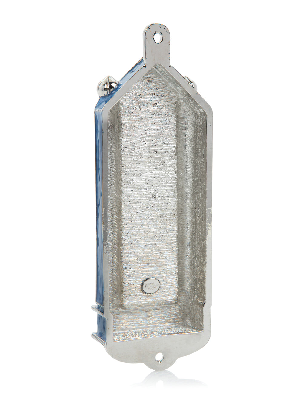 Blue Holy Ark style Mezuzah