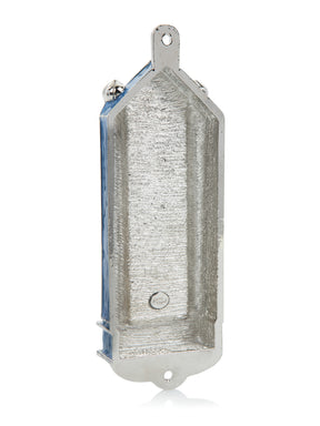 Blue Holy Ark style Mezuzah