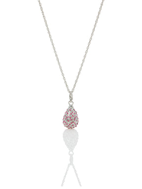 Collier pendentif oeuf en argent