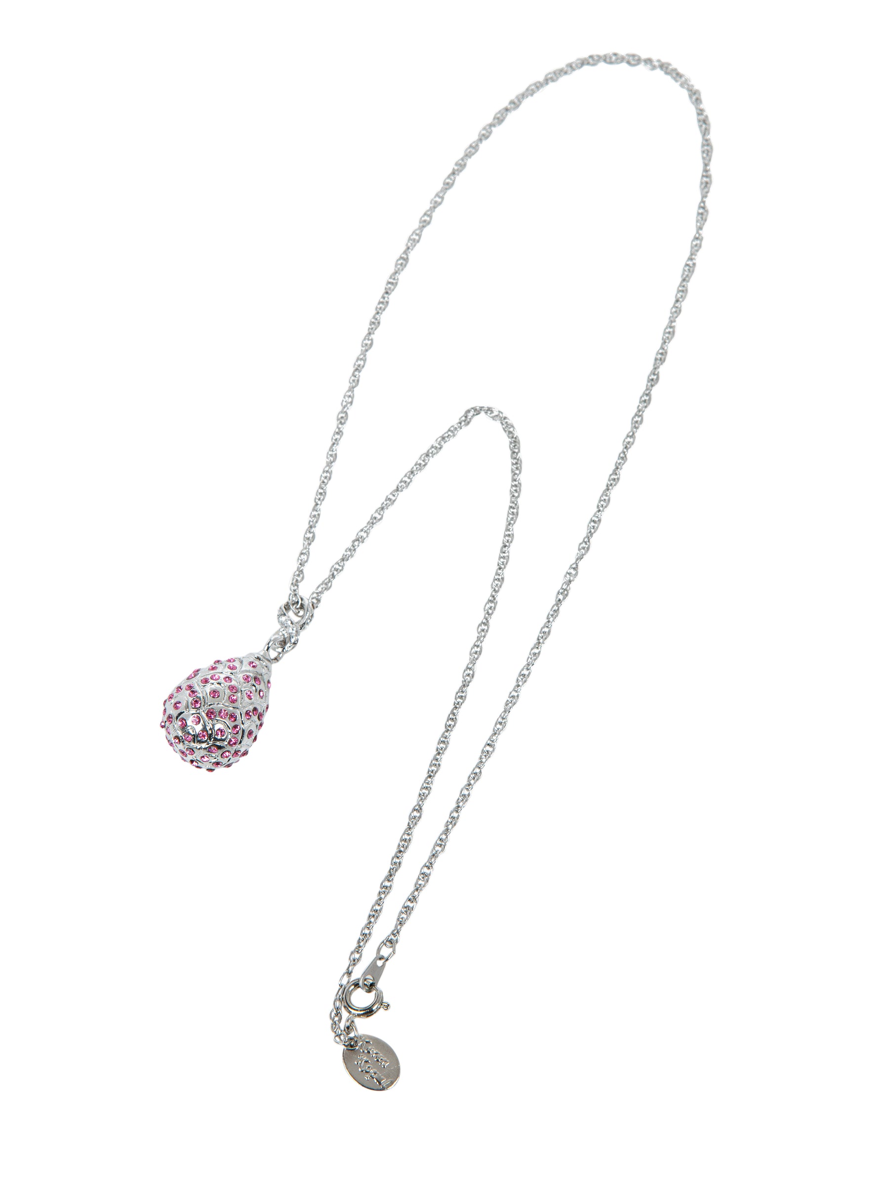 Collier pendentif oeuf en argent