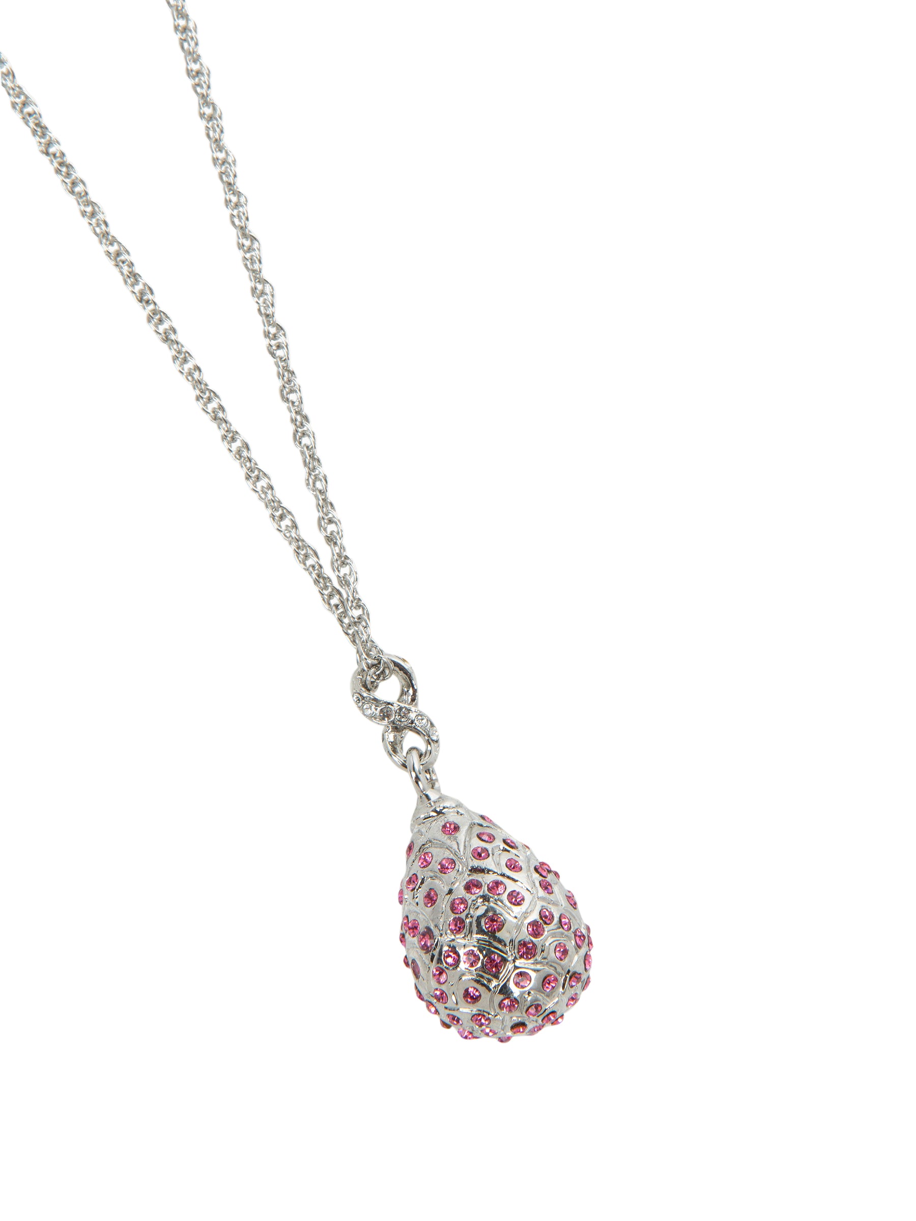 Collier pendentif oeuf en argent