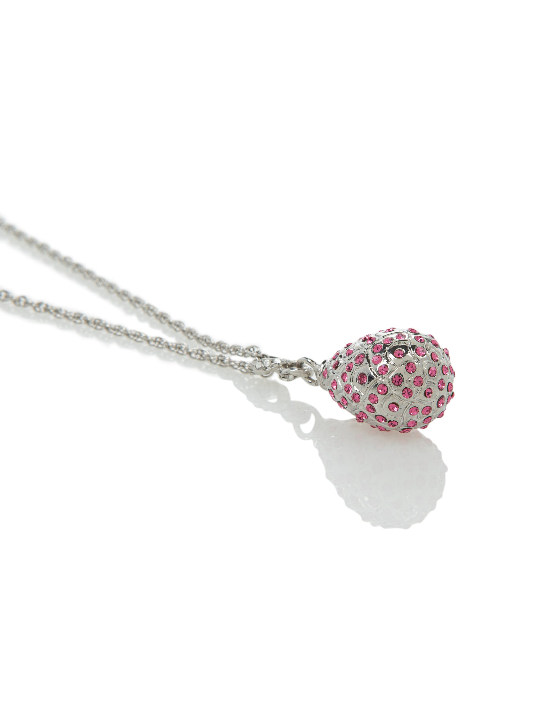 Collier pendentif oeuf en argent