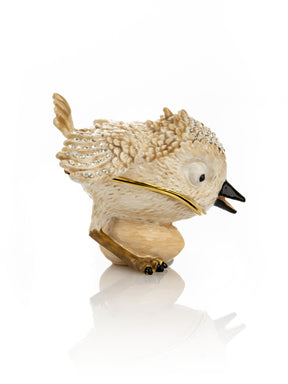 Keren Kopal Beige Bird with Egg Trinket Box