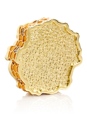 Keren Kopal Trinket Box Honeycomb with a Bee Queen on top