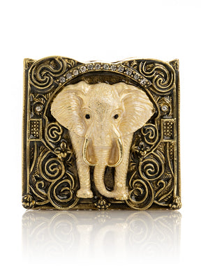 Brown and Gold trinket Box Elephant