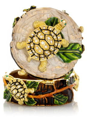 Keren Kopal Turtles on Tree Trunk
