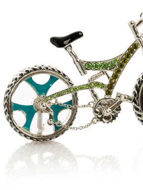 Bicycle clock with Green crystals