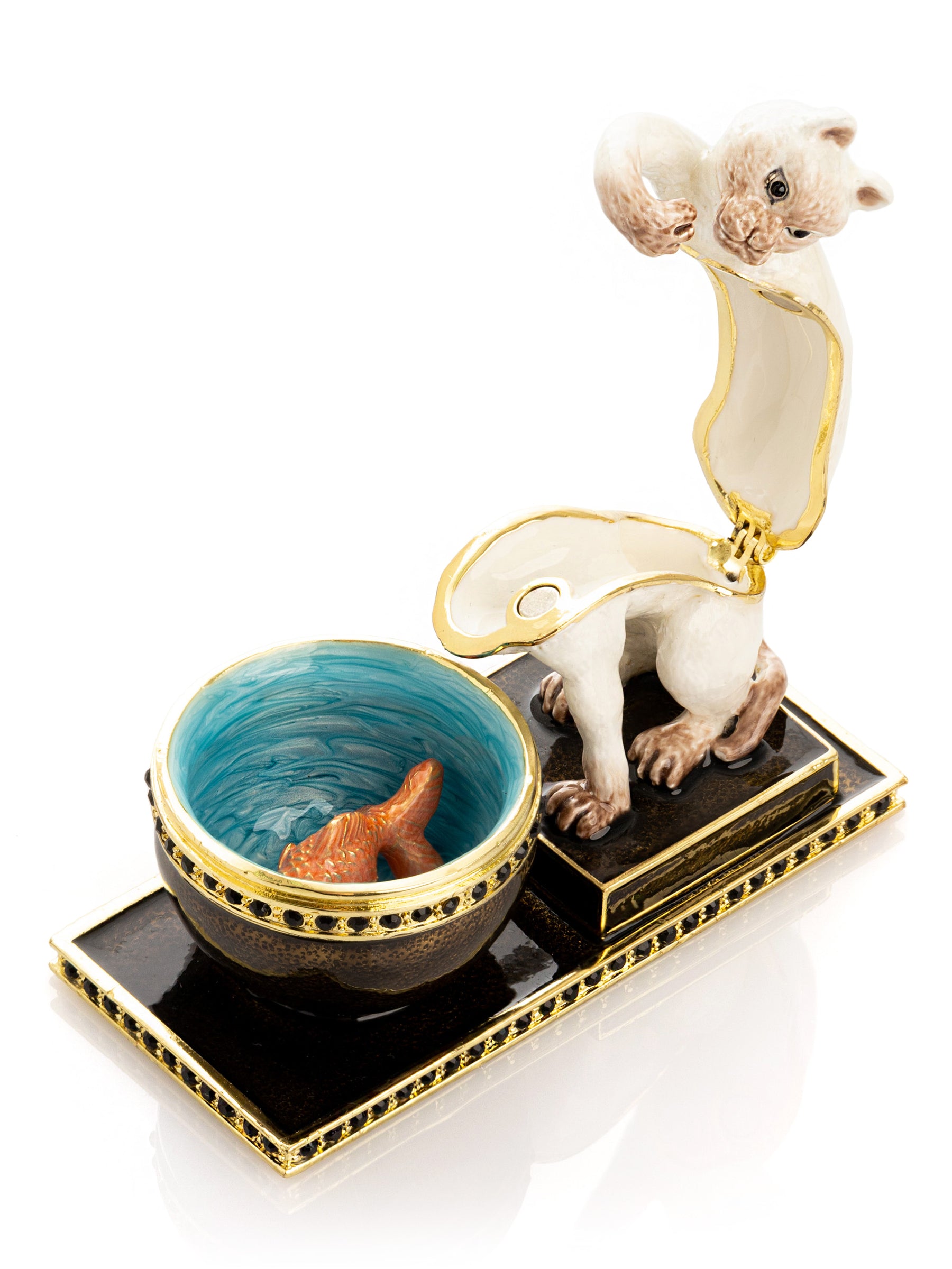 Curious Cat  & Fish Limited edition of 250 Trinket Box