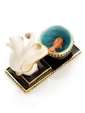 Curious Cat  & Fish Limited edition of 250 Trinket Box