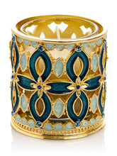 Keren Kopal Golden Blue Decorated Candle Holder