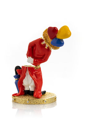 Funny Circus Clown with Umbrella trinket box