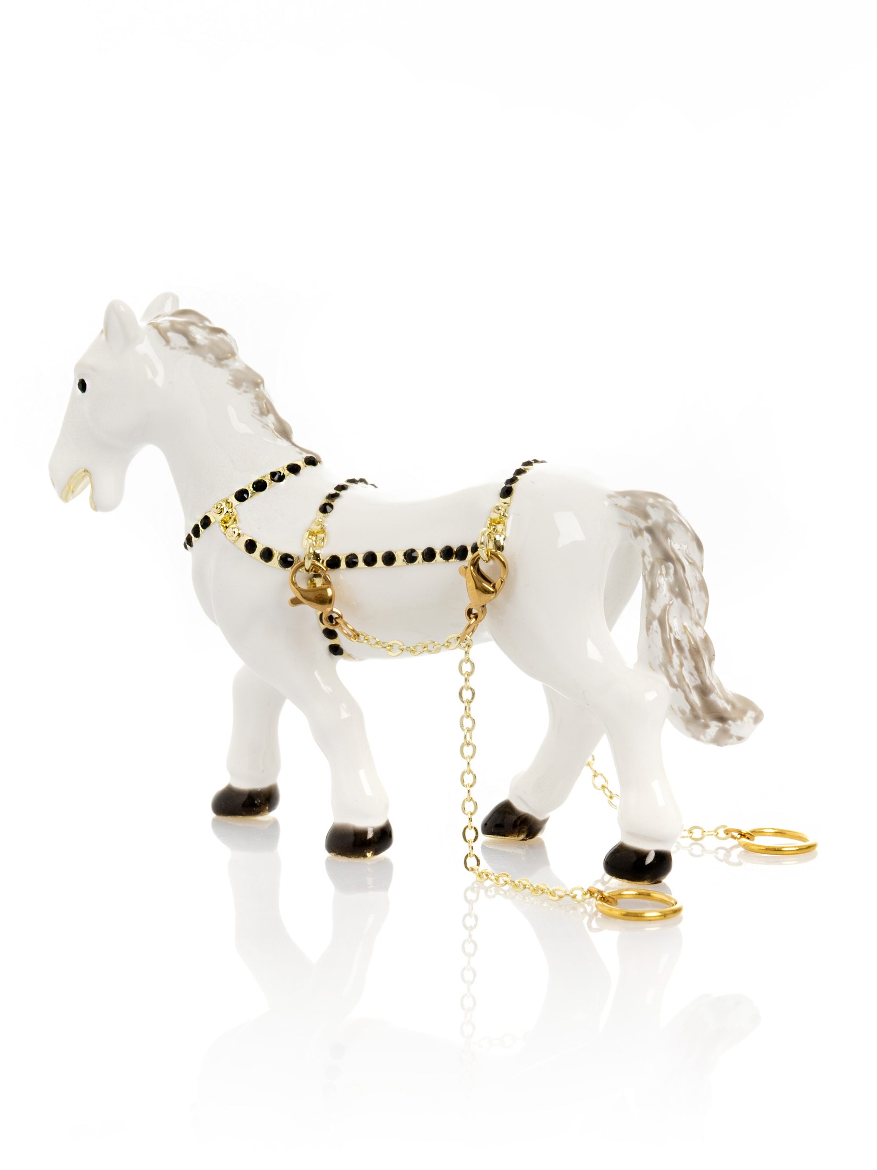 Keren Kopal White Horse Pulling a Golden Carriage
