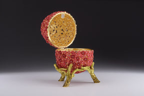 Rote Blumen Fabergé-Ei