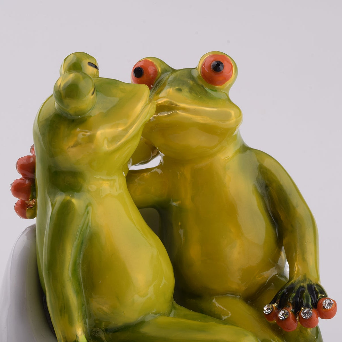 Two Frogs in love Sitting Together