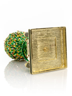 Keren Kopal Bay Tree Faberge Egg with Colorful Crystals
