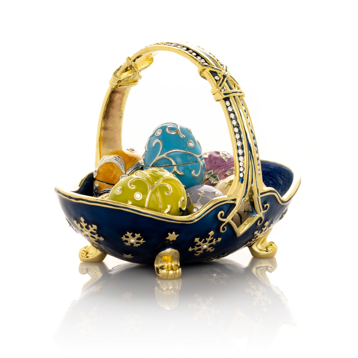 ★激カワ★激レア★ティンカーベル★TINKE RBELL貯金箱3体セット Blue Basket Carrying Small Easter Eggs