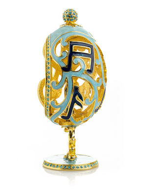 Treble Clef Faberge Egg with Violin Surprise