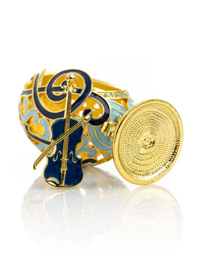 Keren Kopal Treble Clef Faberge Egg with Violin Surprise