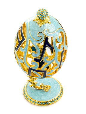 Keren Kopal Treble Clef Faberge Egg with Violin Surprise
