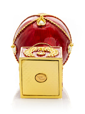 Keren Kopal Red Faberge Egg with Gold Horse