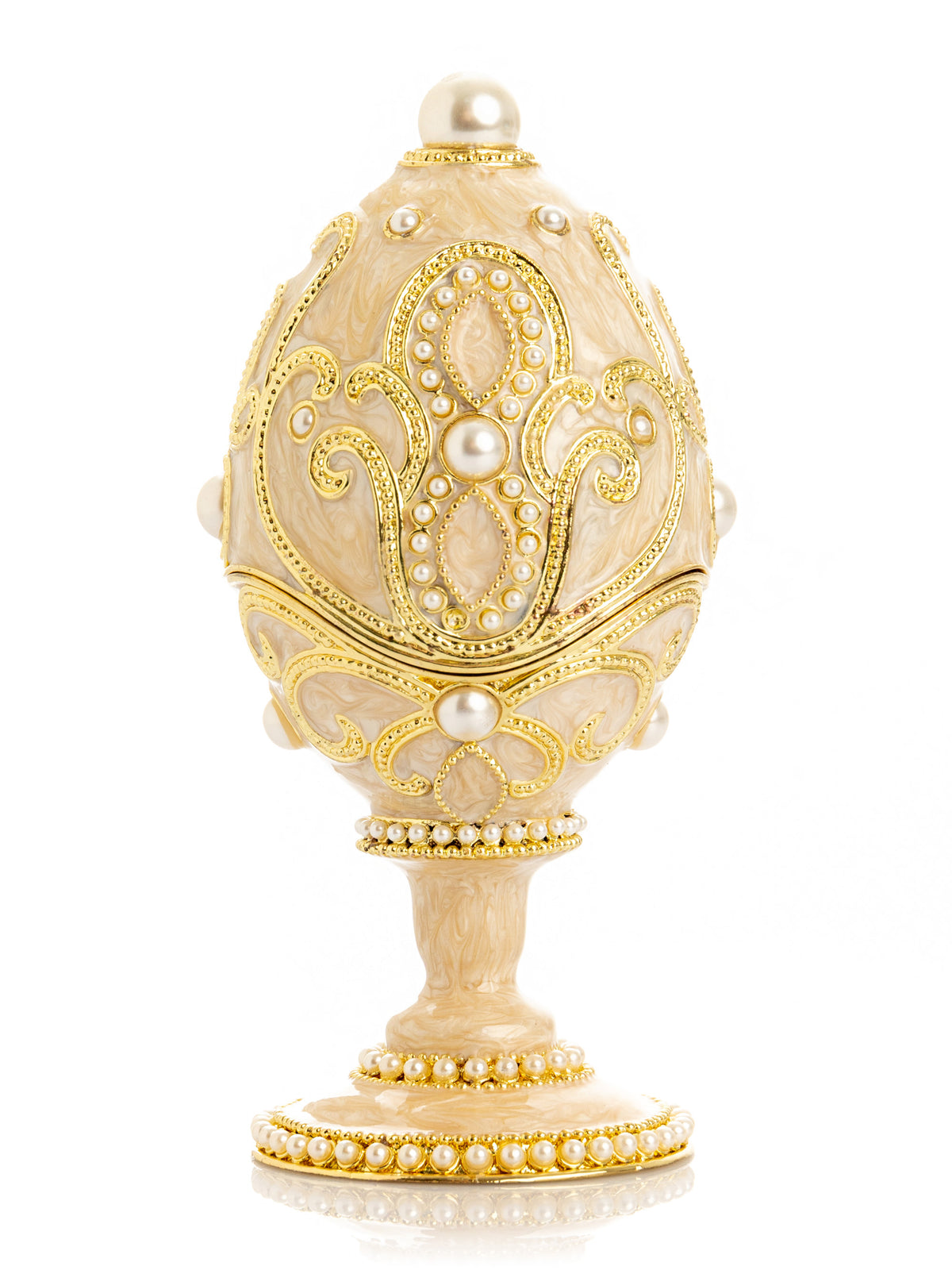 Keren Kopal Gold Easter Egg with Pearls Necklace