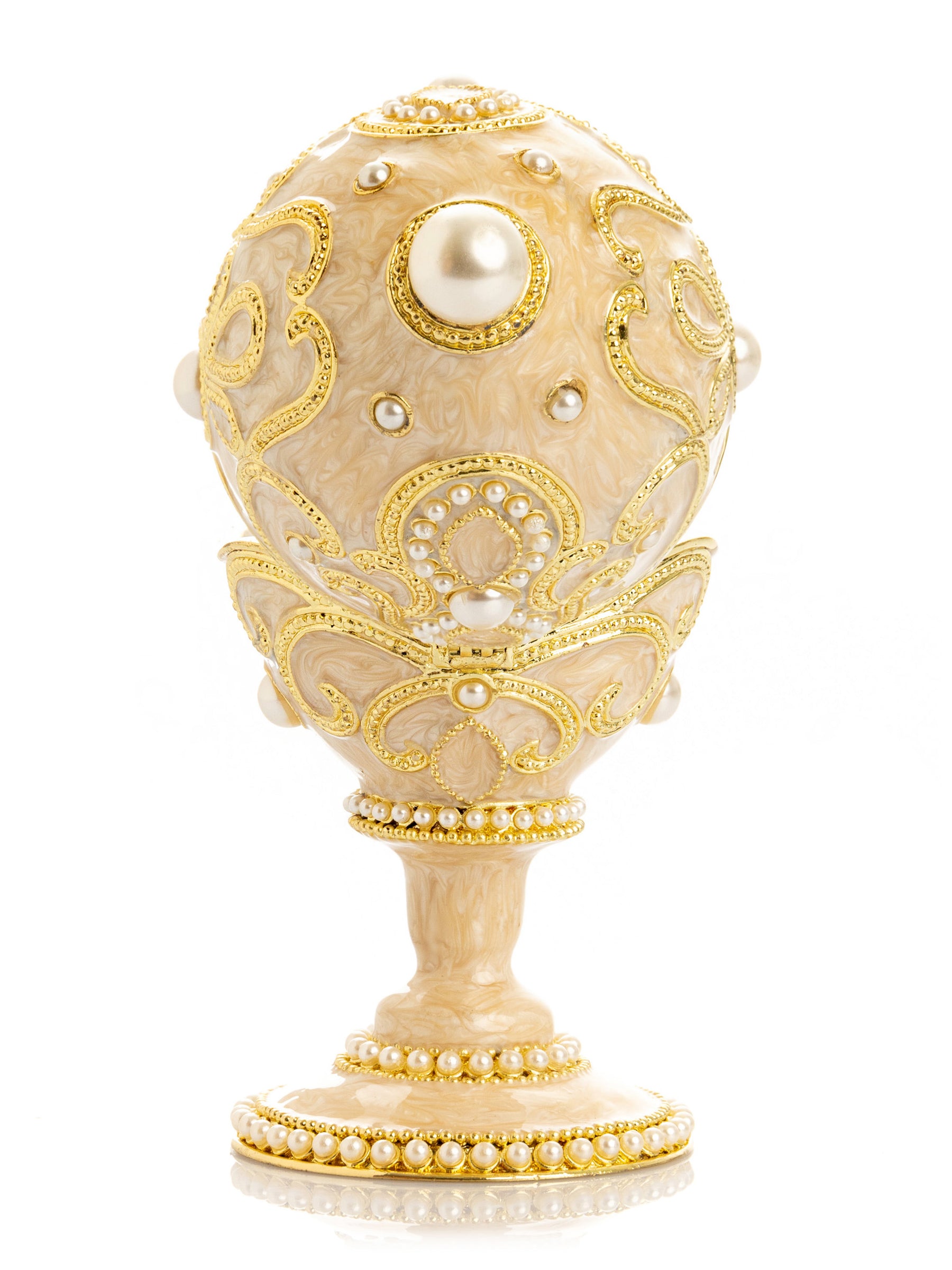 Gold Easter Egg with Pearls Necklace