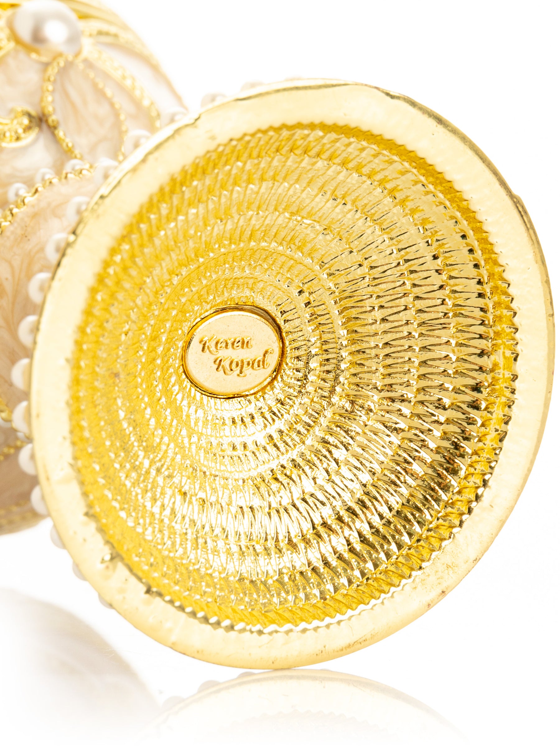 Gold Easter Egg with Pearls Necklace