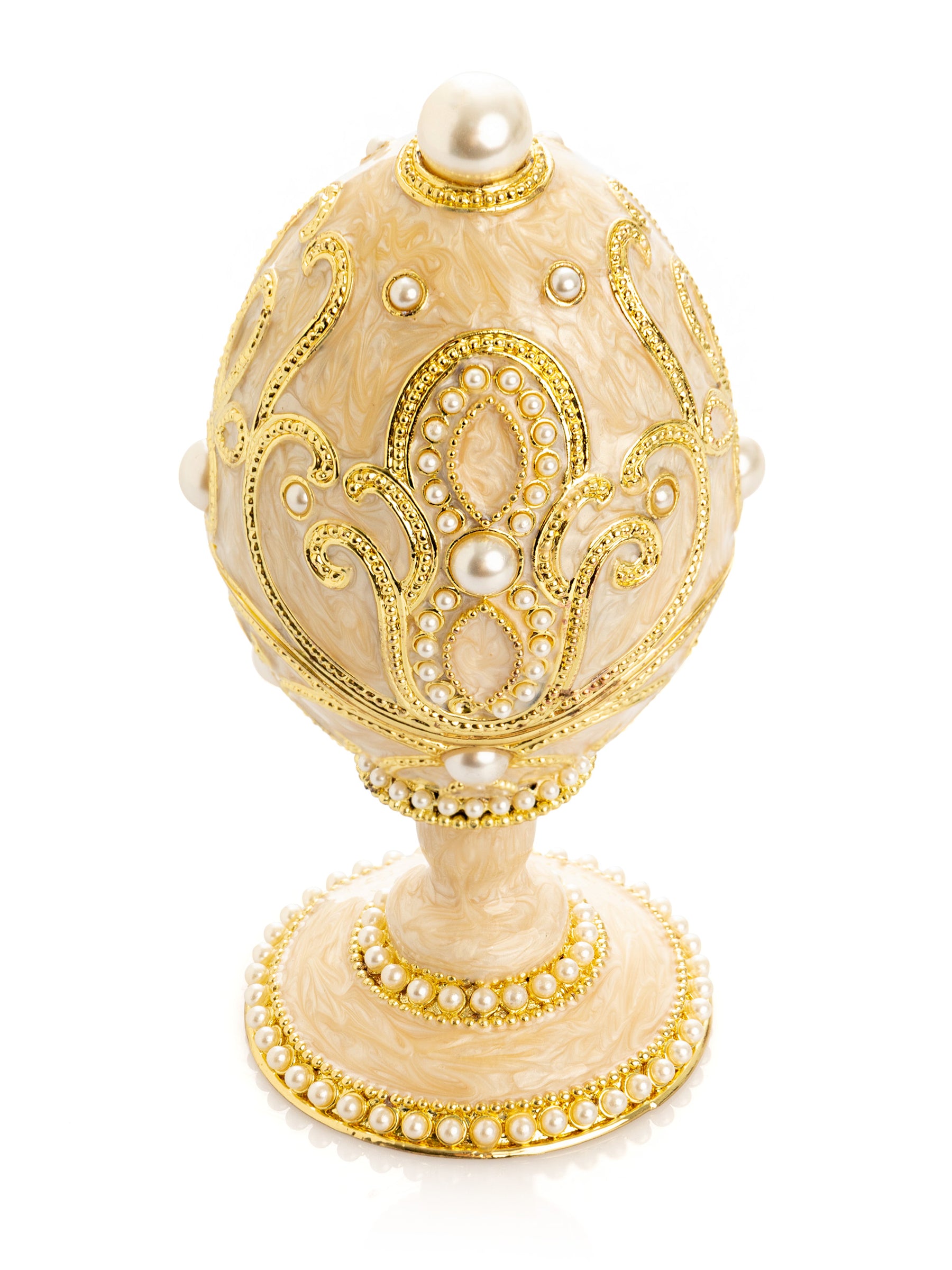 Gold Easter Egg with Pearls Necklace